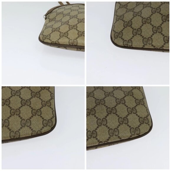 GUCCI GG Supreme Web Sherry Line Shoulder Bag PVC Beige 904 02 047 Auth 128433 - Picture 14 of 16